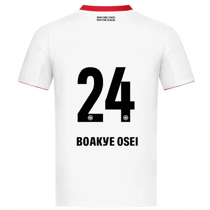 Danxen Homem Camisola Derek Boakye Osei #24 Branco Vermelho Alternativa 2025/26 Camisa Brasil