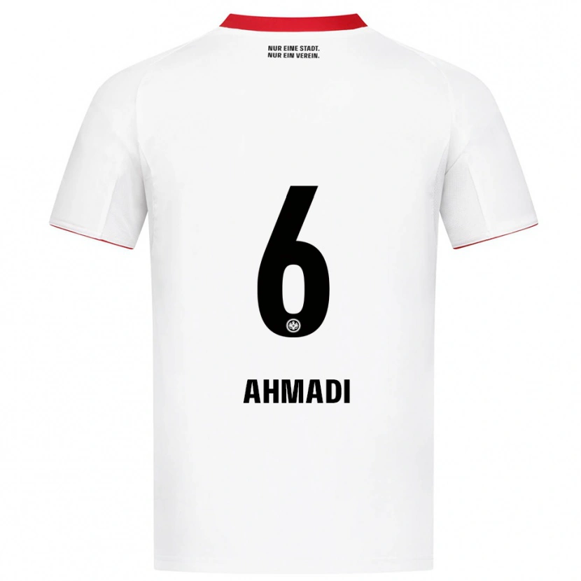 Danxen Homem Camisola Shayan Ahmadi #6 Branco Vermelho Alternativa 2025/26 Camisa Brasil