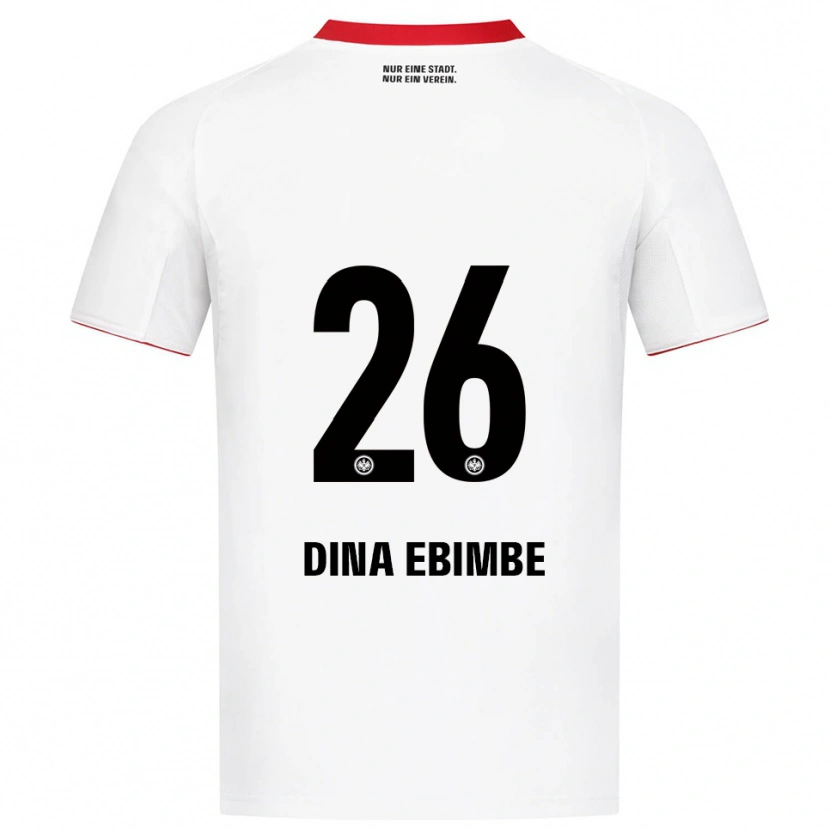 Danxen Homem Camisola Junior Dina Ebimbe #26 Branco Vermelho Alternativa 2025/26 Camisa Brasil