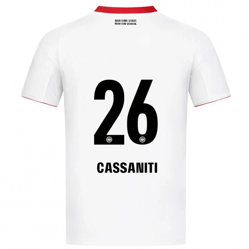 Danxen Homem Camisola Nino Cassaniti #26 Branco Vermelho Alternativa 2025/26 Camisa Brasil