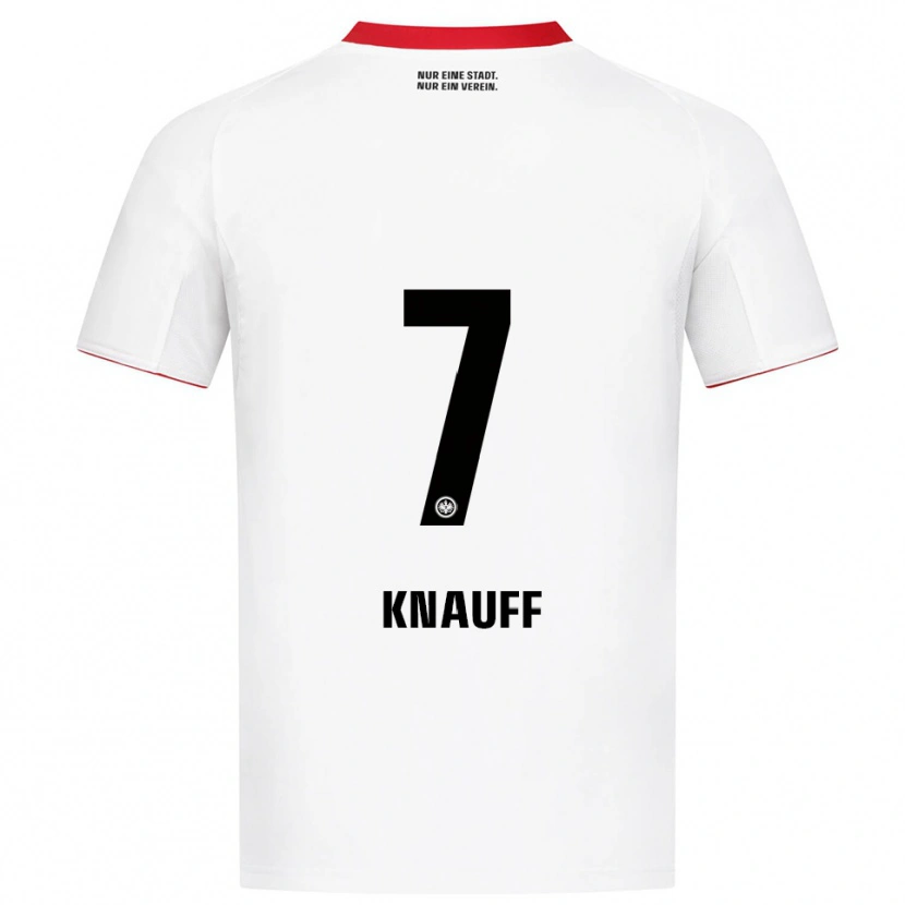 Danxen Homem Camisola Ansgar Knauff #7 Branco Vermelho Alternativa 2025/26 Camisa Brasil