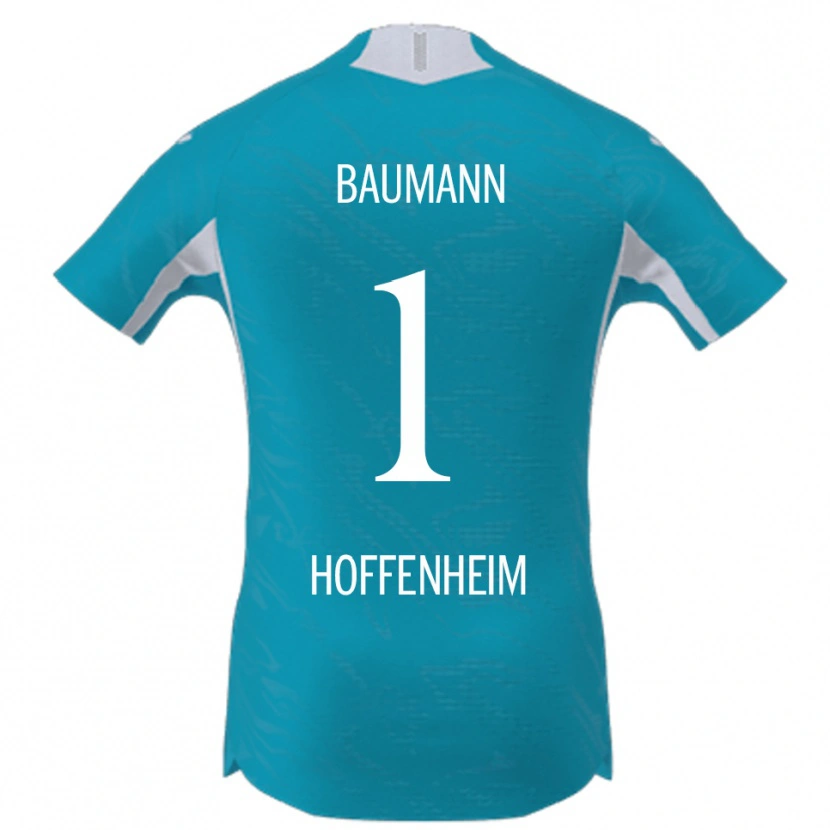 Danxen Homem Camisola Oliver Baumann #1 Azul Celeste Alternativa 2025/26 Camisa Brasil