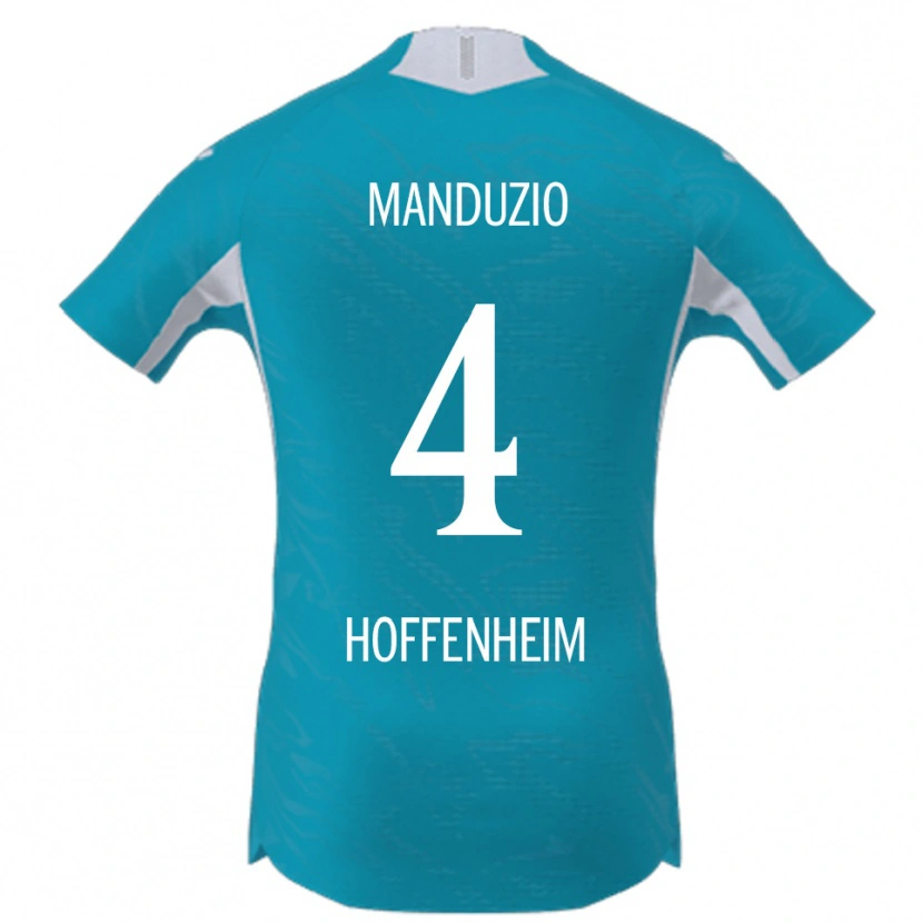 Danxen Homem Camisola Mattia Manduzio #4 Azul Celeste Alternativa 2025/26 Camisa Brasil