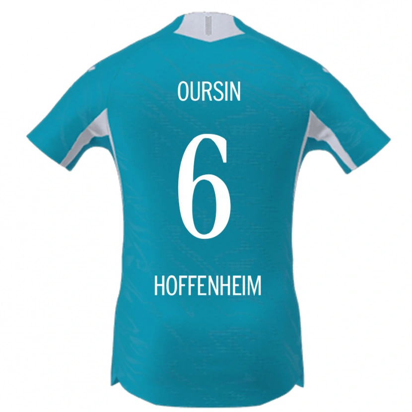 Danxen Homem Camisola Fredrik Oursin #6 Azul Celeste Alternativa 2025/26 Camisa Brasil