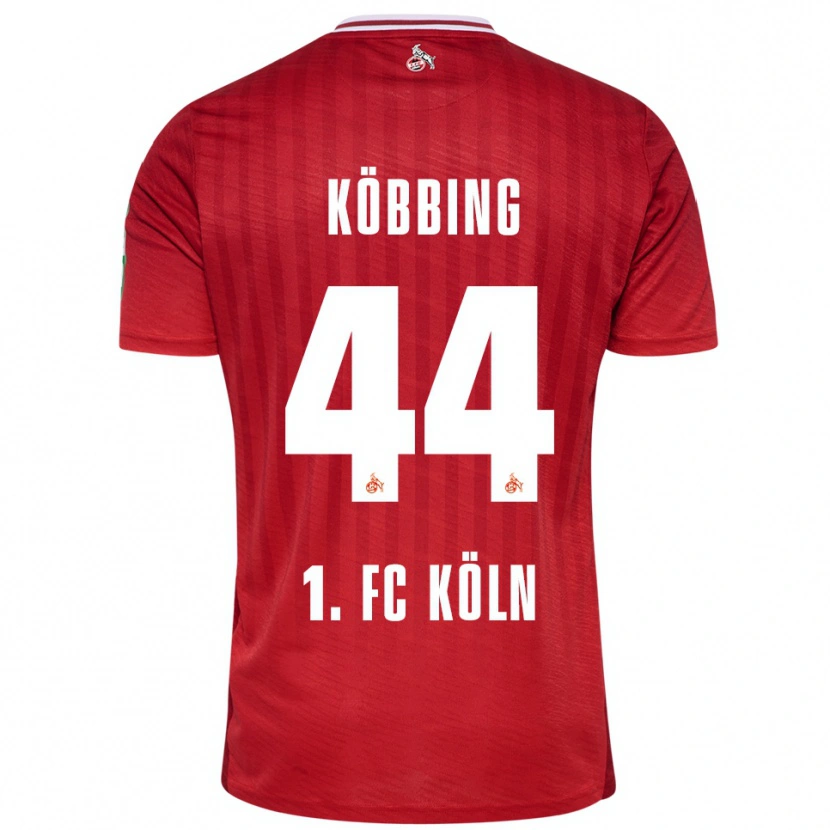 Danxen Homem Camisola Matthias Köbbing #44 Vermelho Branco Alternativa 2025/26 Camisa Brasil
