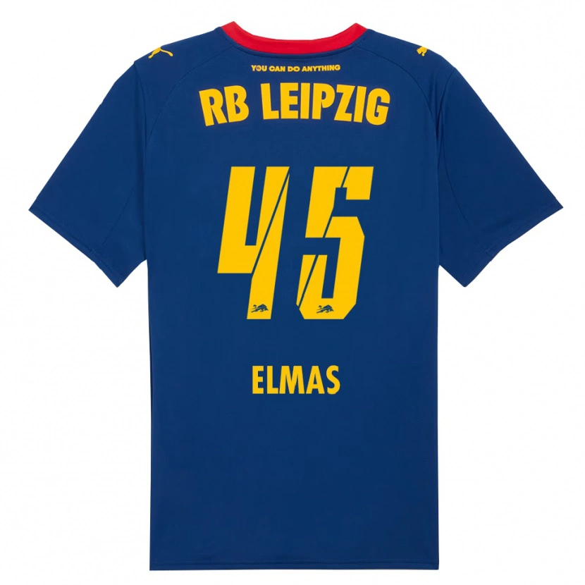 Danxen Homem Camisola Eljif Elmas #45 Marinho Vermelho Alternativa 2025/26 Camisa Brasil