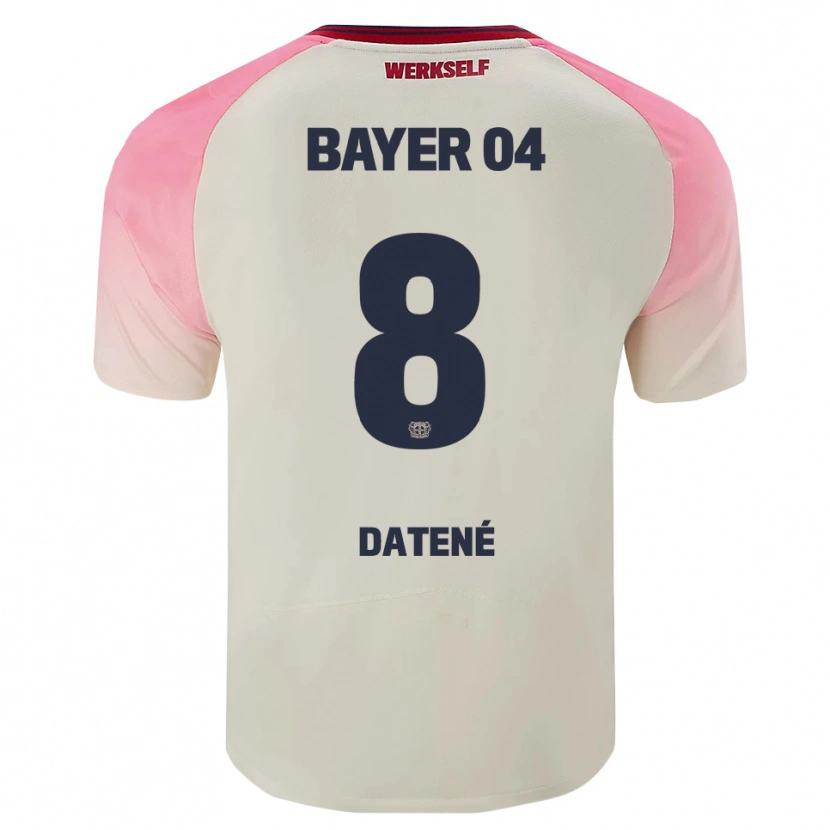 Danxen Homem Camisola Elia Datené #8 Rosa Branco Sujo Alternativa 2025/26 Camisa Brasil