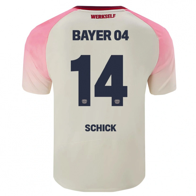 Danxen Homem Camisola Patrik Schick #14 Rosa Branco Sujo Alternativa 2025/26 Camisa Brasil