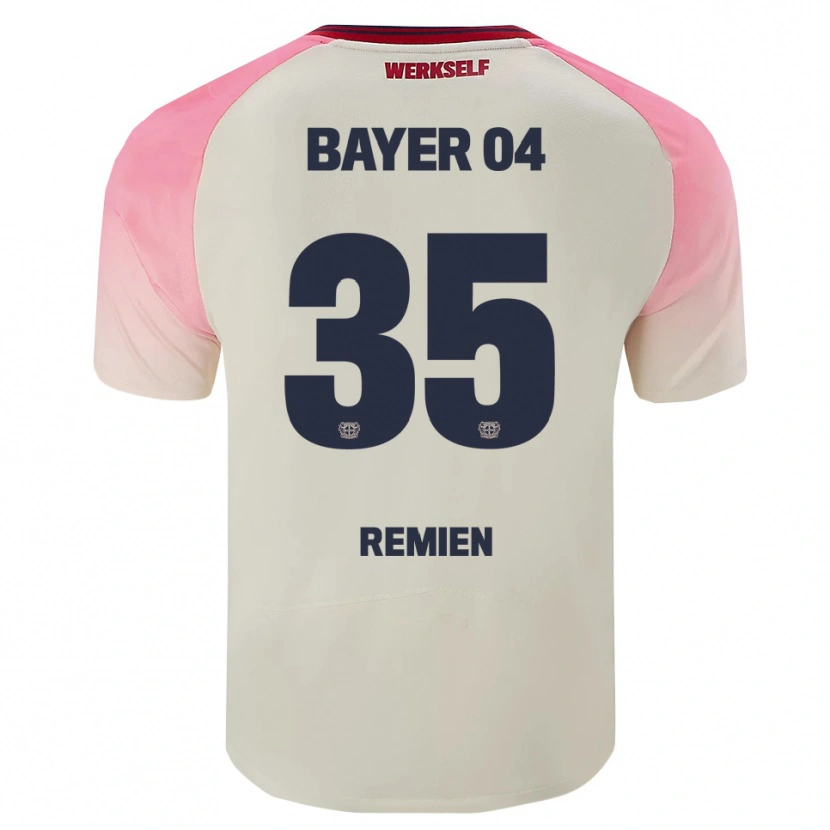 Danxen Homem Camisola Louisa Remien #35 Rosa Branco Sujo Alternativa 2025/26 Camisa Brasil