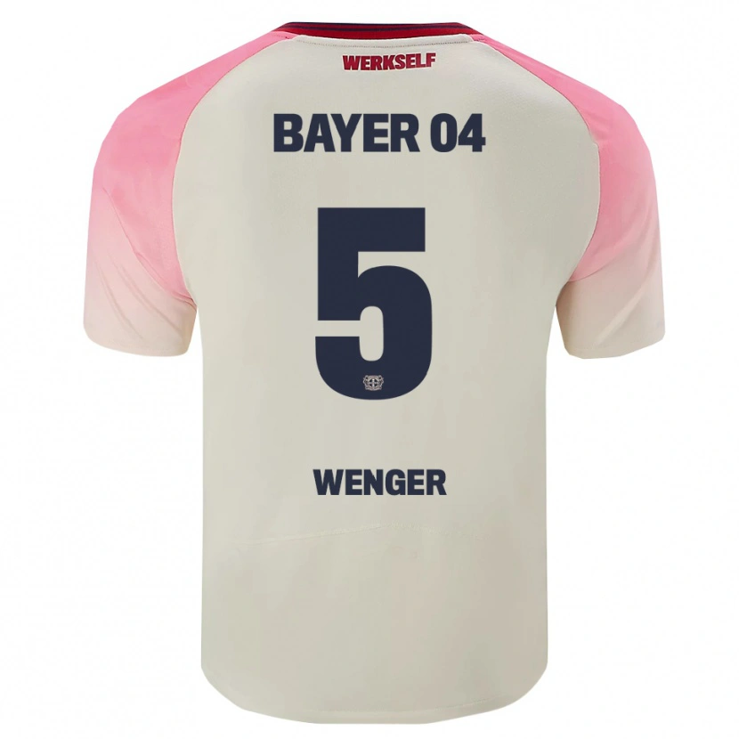 Danxen Homem Camisola Claudia Wenger #5 Rosa Branco Sujo Alternativa 2025/26 Camisa Brasil