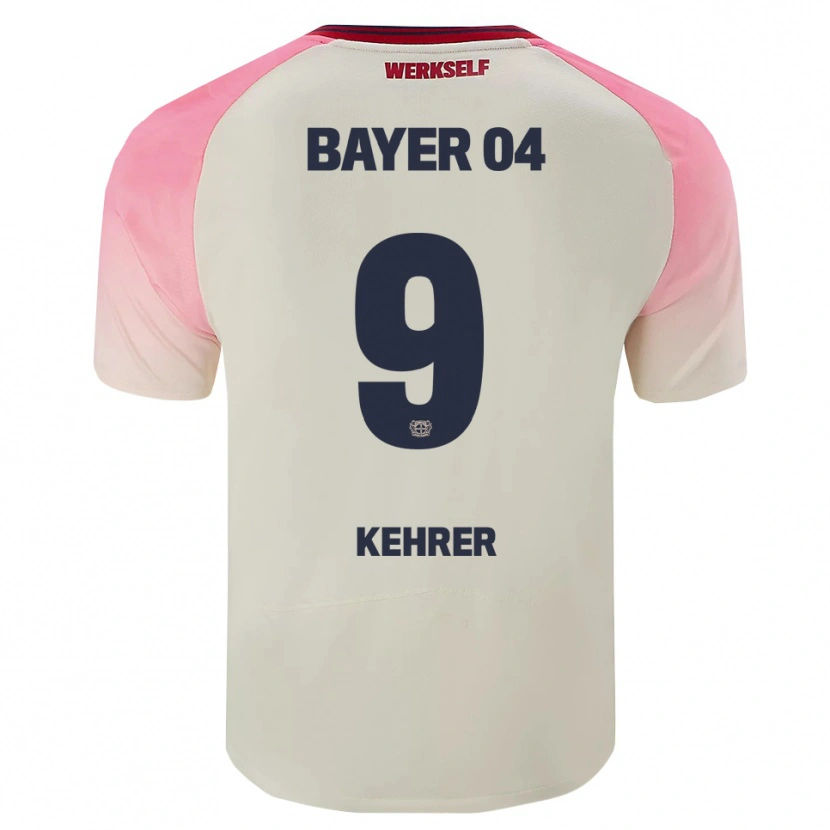 Danxen Homem Camisola Caroline Kehrer #9 Rosa Branco Sujo Alternativa 2025/26 Camisa Brasil