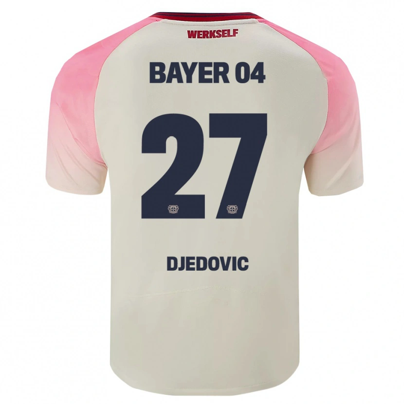 Danxen Homem Camisola Seldin Djedovic #27 Rosa Branco Sujo Alternativa 2025/26 Camisa Brasil