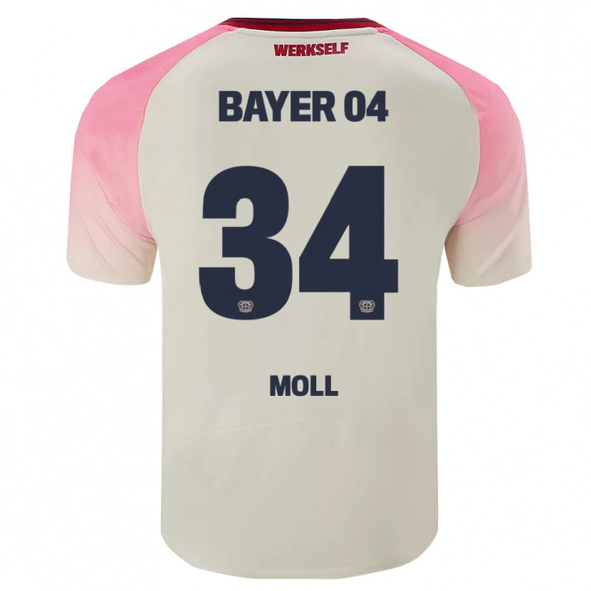 Danxen Homem Camisola Anne Moll #34 Rosa Branco Sujo Alternativa 2025/26 Camisa Brasil