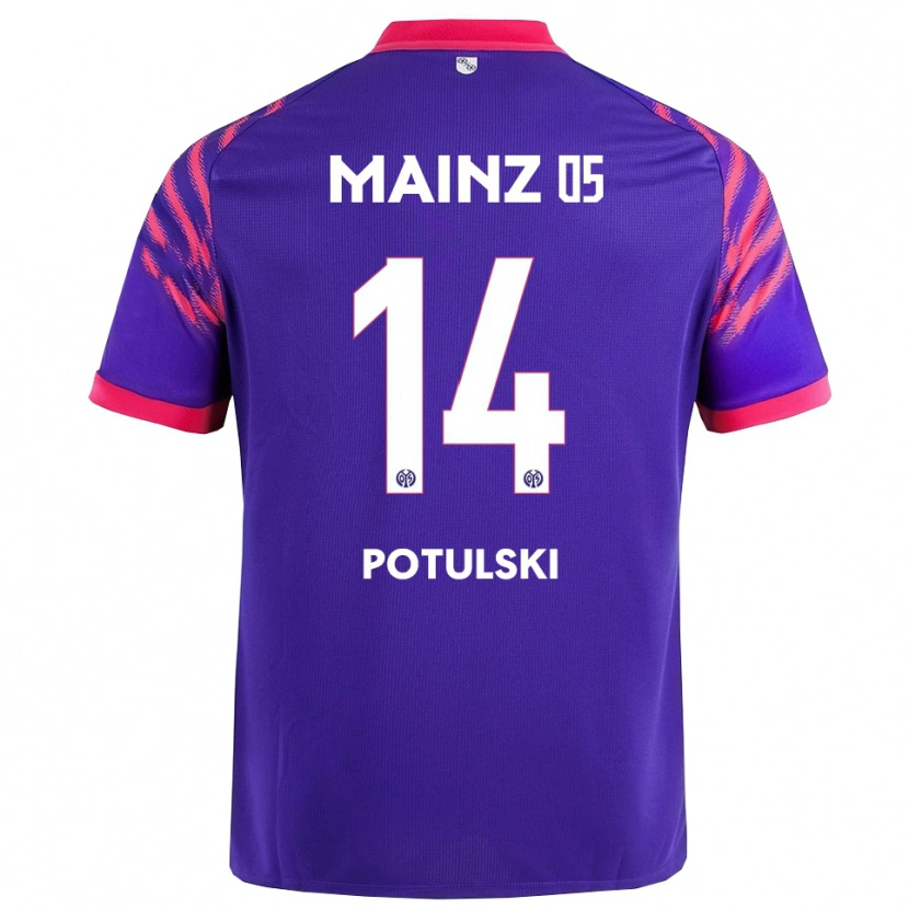 Danxen Homem Camisola Kacper Potulski #14 Marinho Rosa Alternativa 2025/26 Camisa Brasil