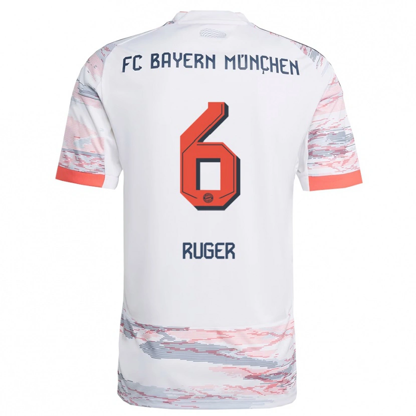 Danxen Homem Camisola Kurt Ruger #6 Branco Cinza Alternativa 2025/26 Camisa Brasil