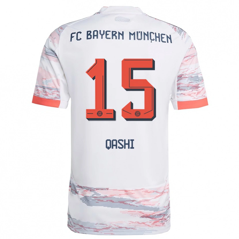 Danxen Homem Camisola Yousef Qashi #15 Branco Cinza Alternativa 2025/26 Camisa Brasil