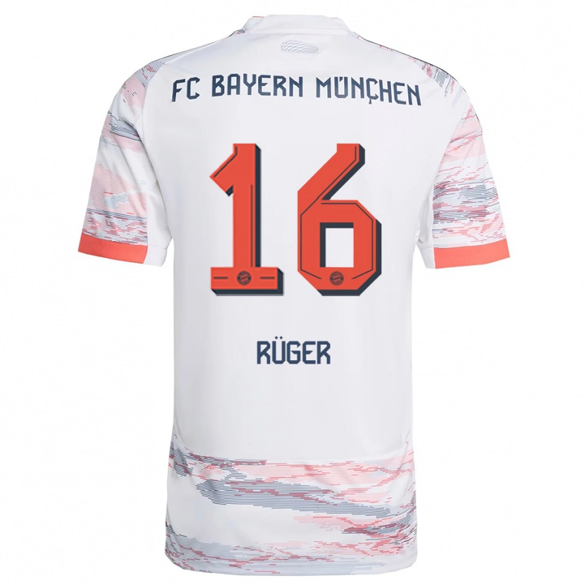 Danxen Homem Camisola Kurt Rüger #16 Branco Cinza Alternativa 2025/26 Camisa Brasil