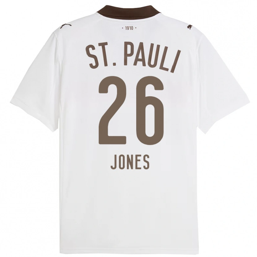 Danxen Homem Camisola Ricky-Jade Jones #26 Branco Vermelho Alternativa 2025/26 Camisa Brasil