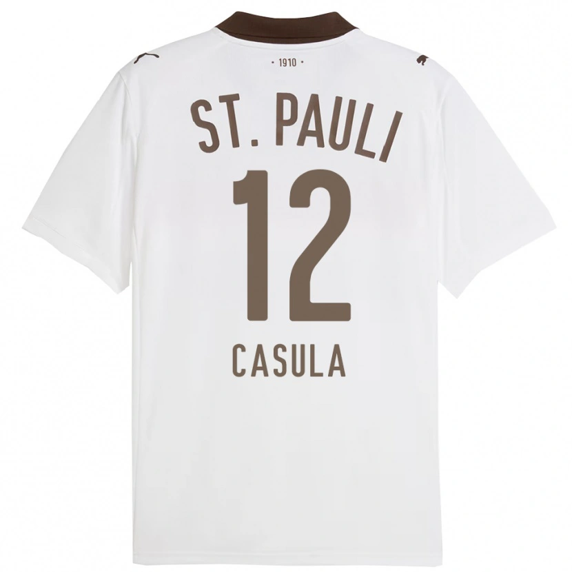 Danxen Homem Camisola David Casula #12 Branco Vermelho Alternativa 2025/26 Camisa Brasil