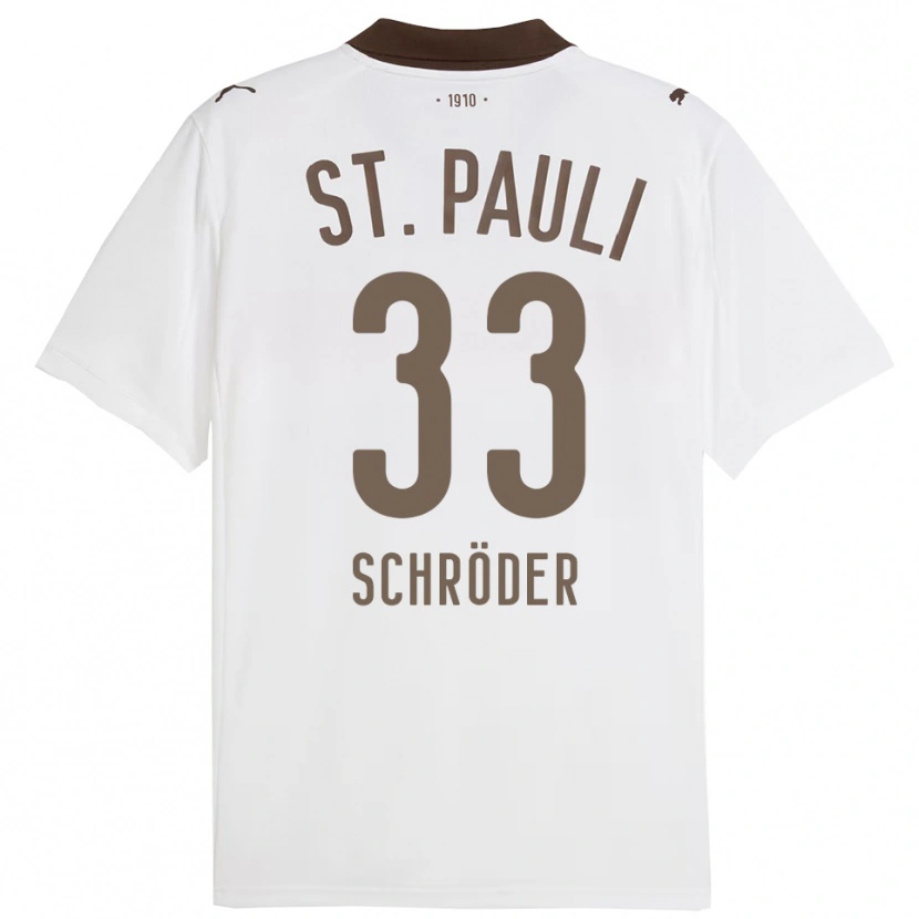 Danxen Homem Camisola Lennard Schröder #33 Branco Vermelho Alternativa 2025/26 Camisa Brasil