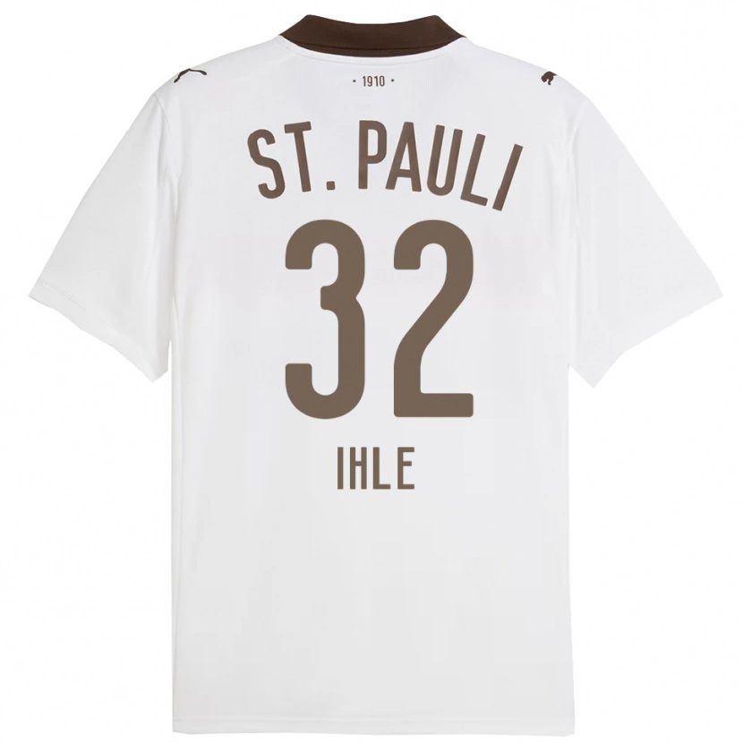 Danxen Homem Camisola Friederike Ihle #32 Branco Vermelho Alternativa 2025/26 Camisa Brasil