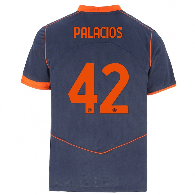 Danxen Homem Camisola Tomás Palacios #42 Cinza Laranja Terceiro 2025/26 Camisa Brasil