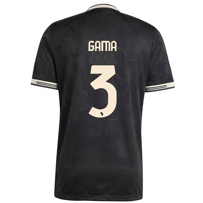 Danxen Homem Camisola Sara Gama #3 Preto Branco Verde Terceiro 2025/26 Camisa Brasil