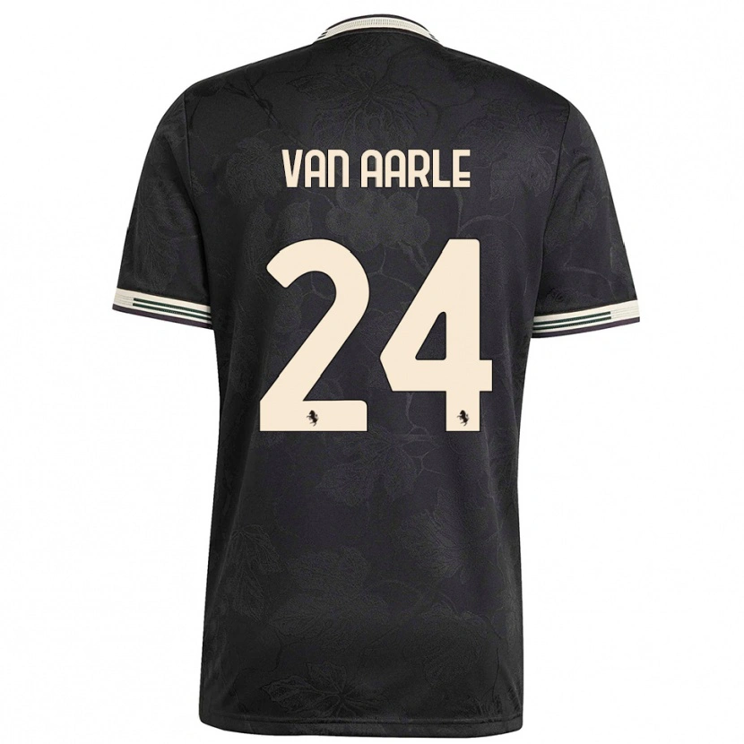 Danxen Homem Camisola Shane Van Aarle #24 Preto Branco Verde Terceiro 2025/26 Camisa Brasil