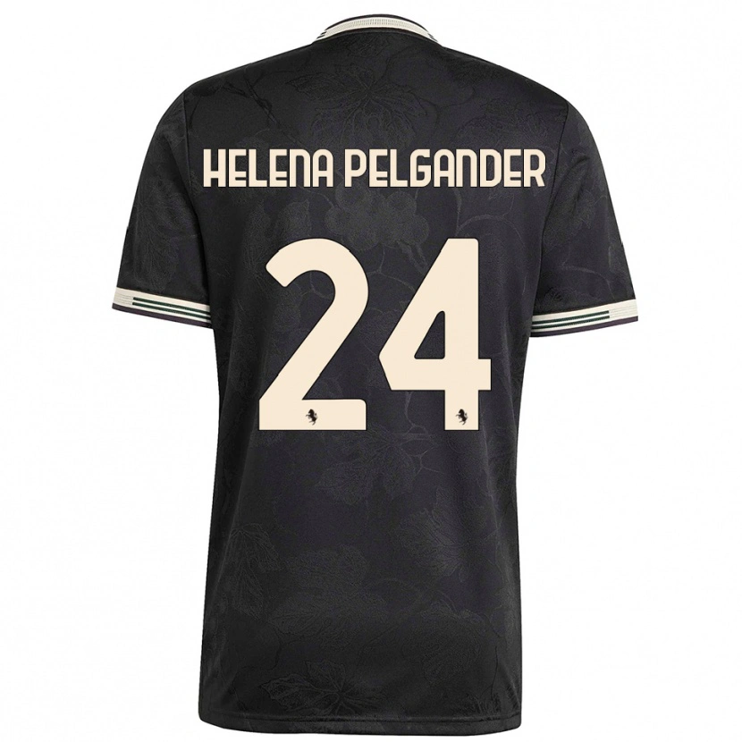 Danxen Homem Camisola Elsa Helena Pelgander #24 Preto Branco Verde Terceiro 2025/26 Camisa Brasil