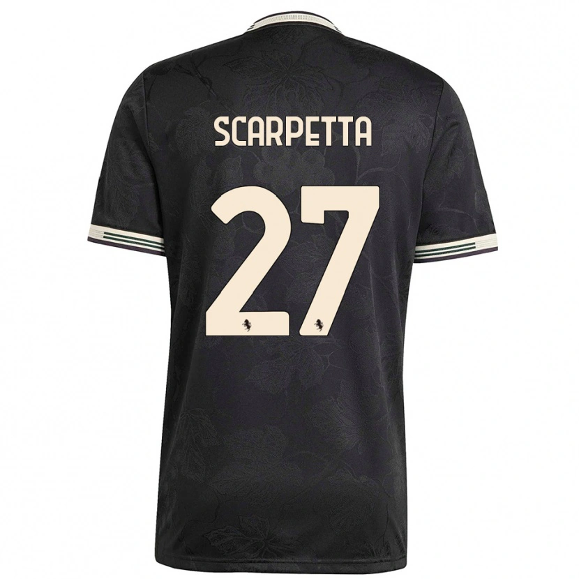 Danxen Homem Camisola Jacopo Scarpetta #27 Preto Branco Verde Terceiro 2025/26 Camisa Brasil