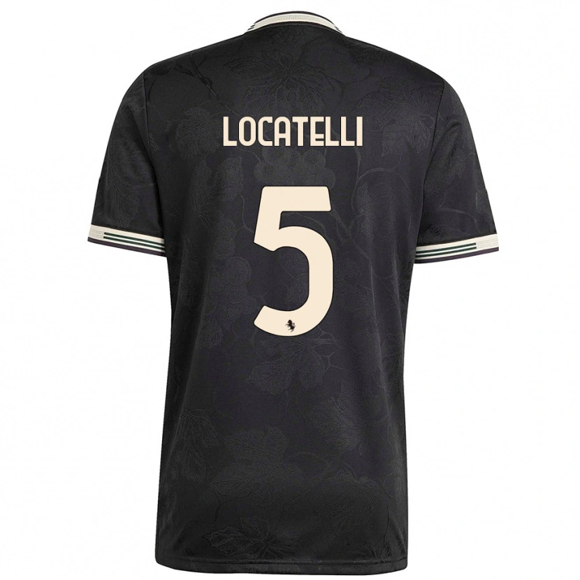 Danxen Homem Camisola Manuel Locatelli #5 Preto Branco Verde Terceiro 2025/26 Camisa Brasil