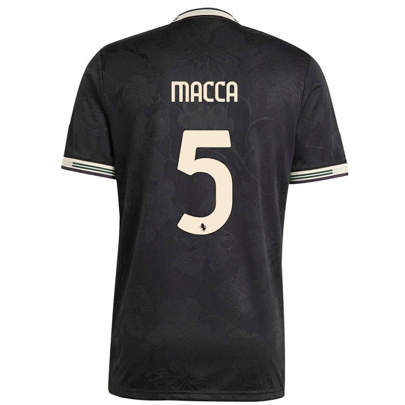 Danxen Homem Camisola Federico Macca #5 Preto Branco Verde Terceiro 2025/26 Camisa Brasil