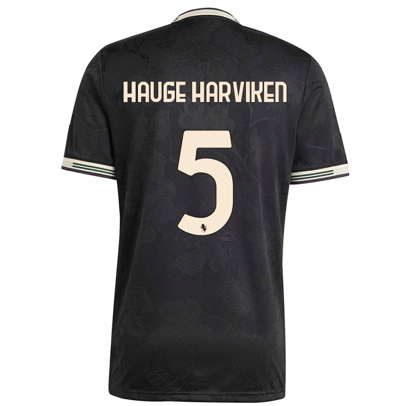 Danxen Homem Camisola Mathilde Hauge Harviken #5 Preto Branco Verde Terceiro 2025/26 Camisa Brasil