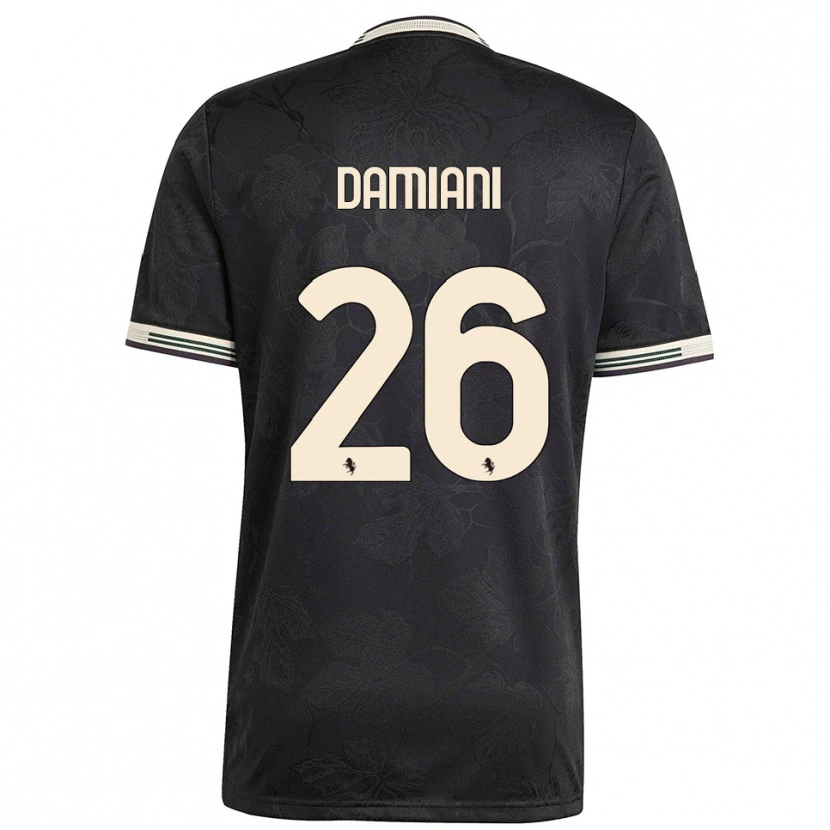 Danxen Homem Camisola Samuele Damiani #26 Preto Branco Verde Terceiro 2025/26 Camisa Brasil