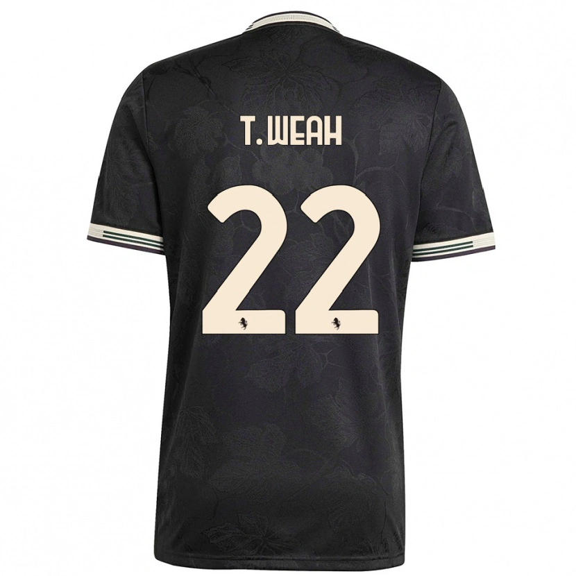 Danxen Homem Camisola Timothy Weah #22 Preto Branco Verde Terceiro 2025/26 Camisa Brasil