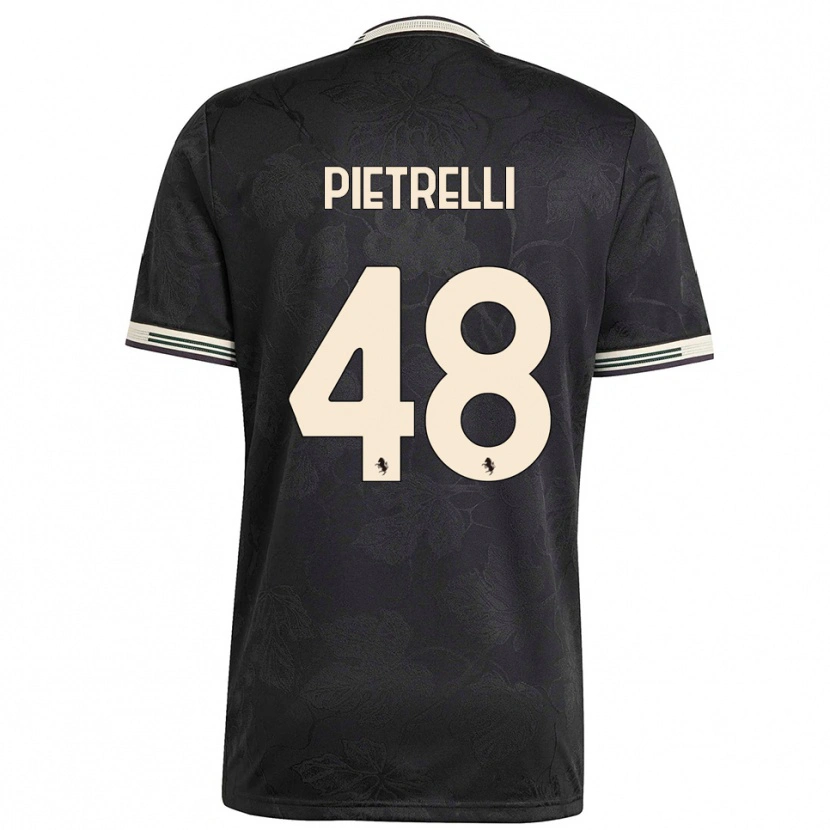 Danxen Homem Camisola Alessandro Pietrelli #48 Preto Branco Verde Terceiro 2025/26 Camisa Brasil