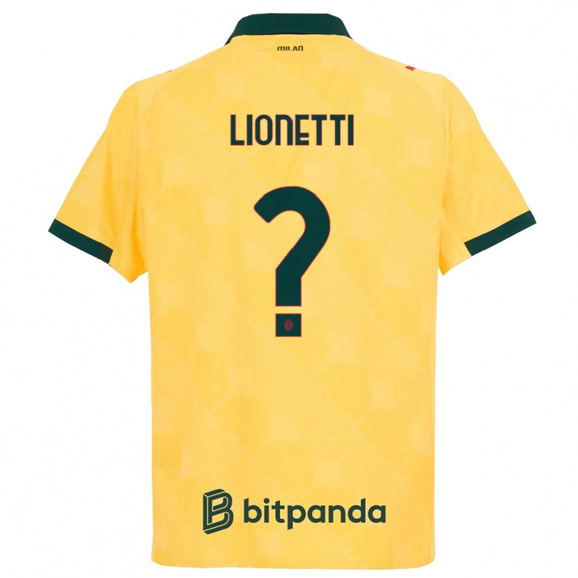 Danxen Homem Camisola Francesco Lionetti #0 Amarelo Preto Terceiro 2025/26 Camisa Brasil