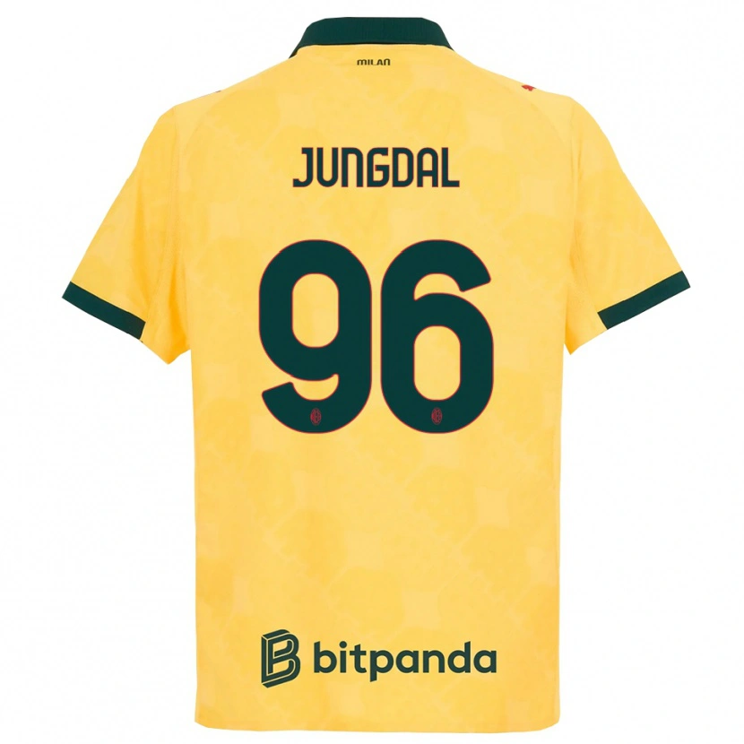 Danxen Homem Camisola Andreas Jungdal #96 Amarelo Preto Terceiro 2025/26 Camisa Brasil
