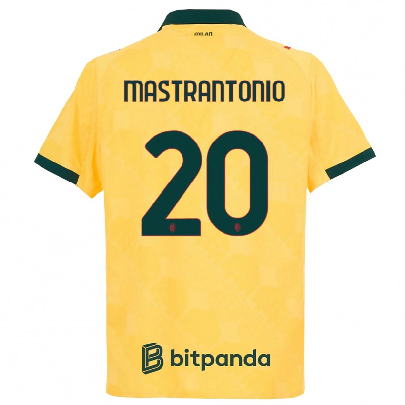 Danxen Homem Camisola Davide Mastrantonio #20 Amarelo Preto Terceiro 2025/26 Camisa Brasil