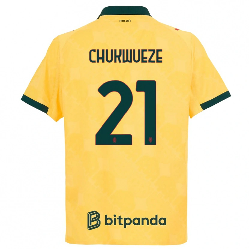 Danxen Homem Camisola Samuel Chukwueze #21 Amarelo Preto Terceiro 2025/26 Camisa Brasil