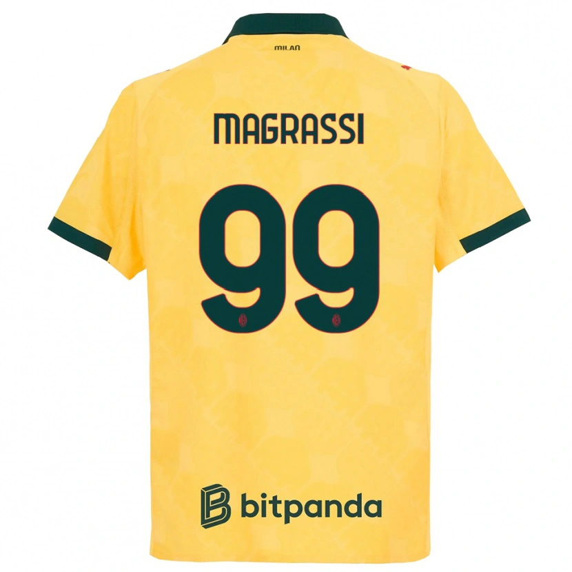 Danxen Homem Camisola Andrea Magrassi #99 Amarelo Preto Terceiro 2025/26 Camisa Brasil