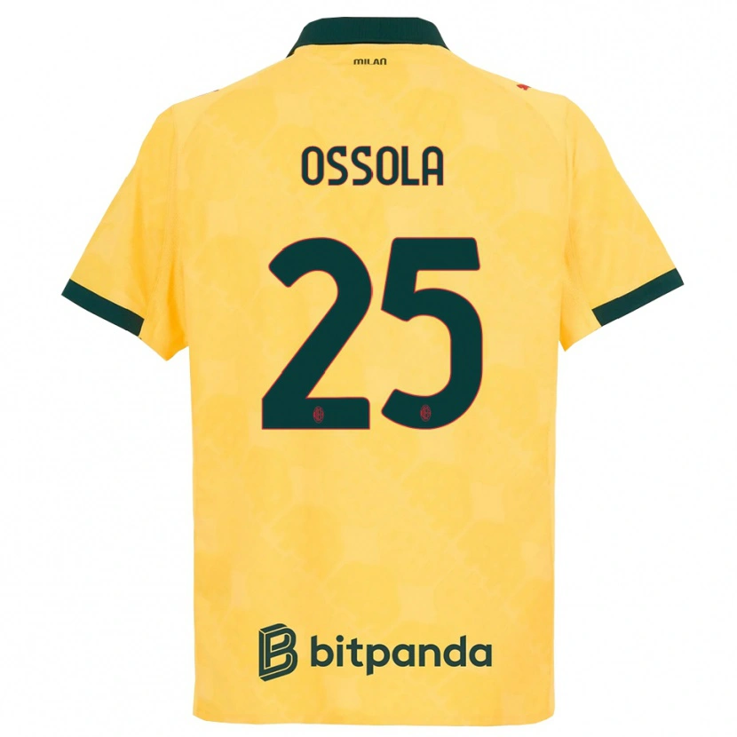 Danxen Homem Camisola Lorenzo Ossola #25 Amarelo Preto Terceiro 2025/26 Camisa Brasil