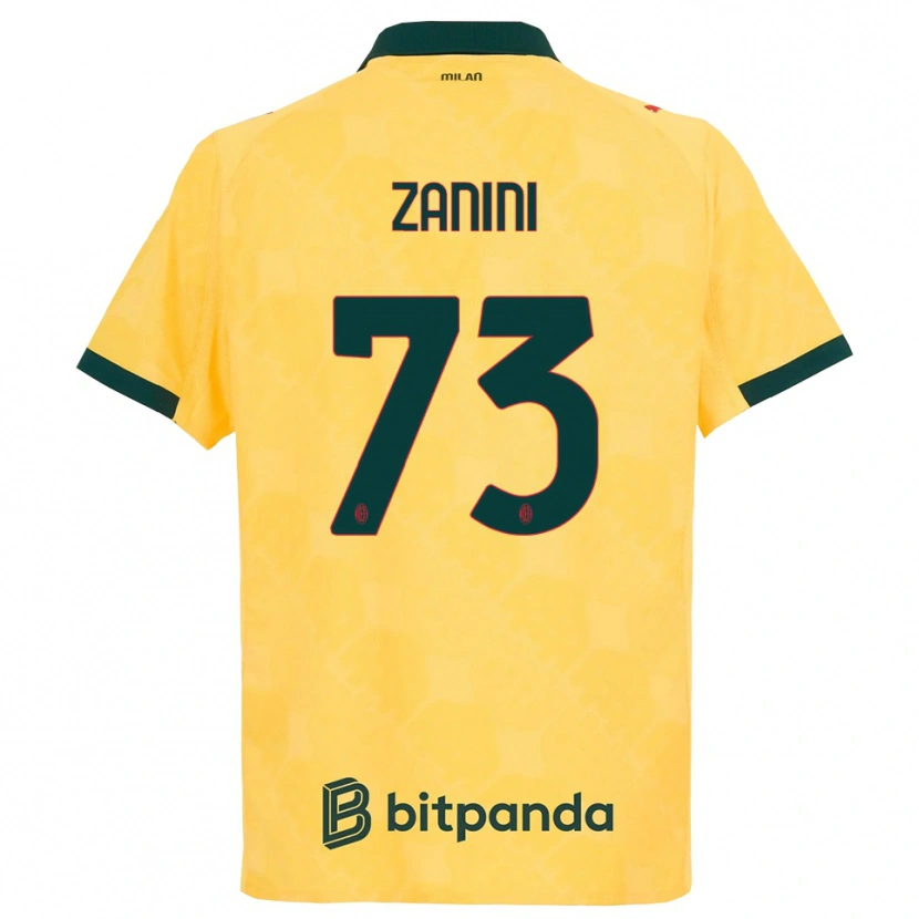 Danxen Homem Camisola Paola Zanini #73 Amarelo Preto Terceiro 2025/26 Camisa Brasil