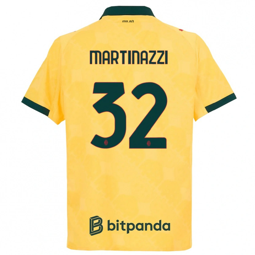 Danxen Homem Camisola Luca Martinazzi #32 Amarelo Preto Terceiro 2025/26 Camisa Brasil