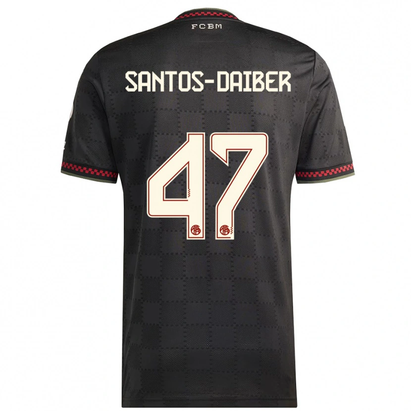 Danxen Homem Camisola David Santos Daiber #47 Preto Branco Terceiro 2025/26 Camisa Brasil