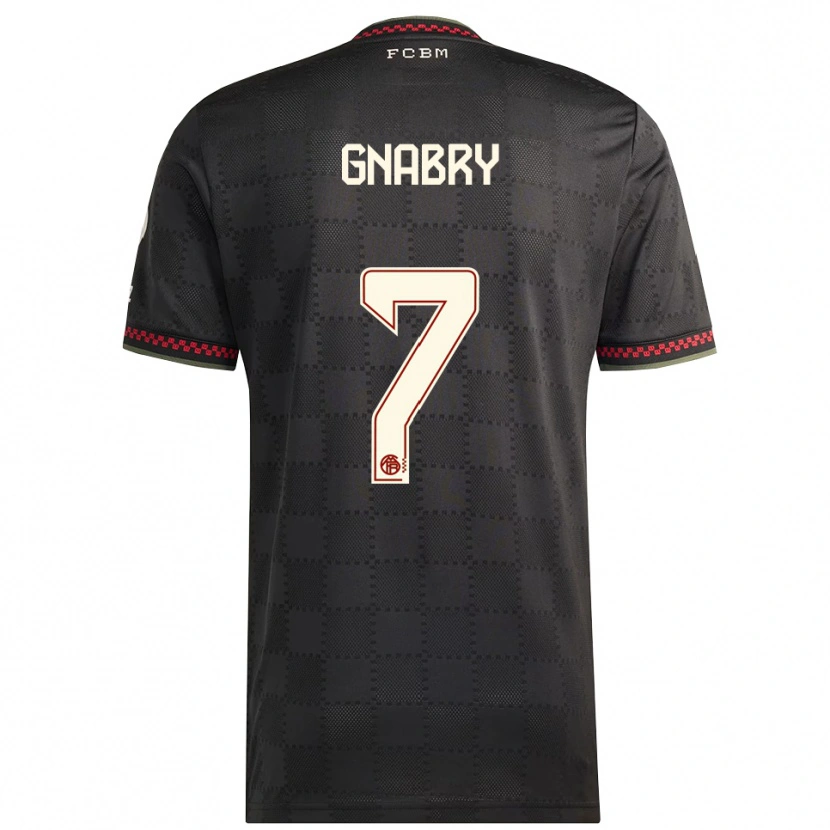 Danxen Homem Camisola Serge Gnabry #7 Preto Branco Terceiro 2025/26 Camisa Brasil