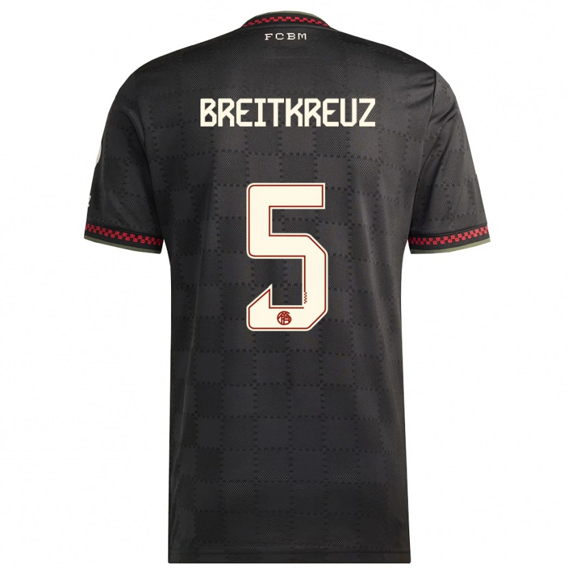 Danxen Homem Camisola Steve Breitkreuz #5 Preto Branco Terceiro 2025/26 Camisa Brasil