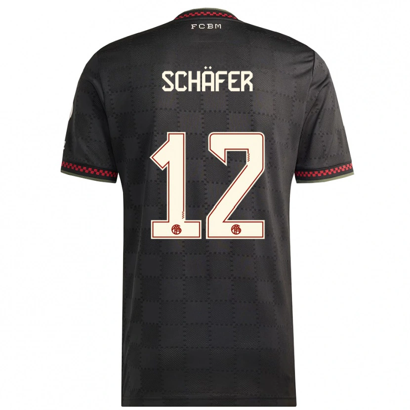 Danxen Homem Camisola Luis Schäfer #12 Preto Branco Terceiro 2025/26 Camisa Brasil