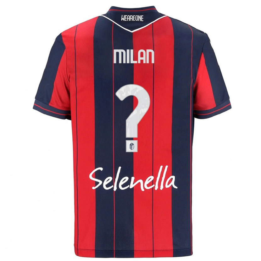 Danxen Mulher Camisola Riccardo Milan #0 Vermelho Marinho Principal 2025/26 Camisa Brasil