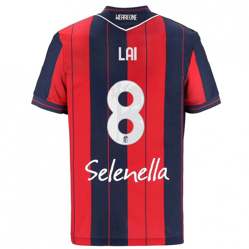 Danxen Mulher Camisola Luca Lai #8 Vermelho Marinho Principal 2025/26 Camisa Brasil